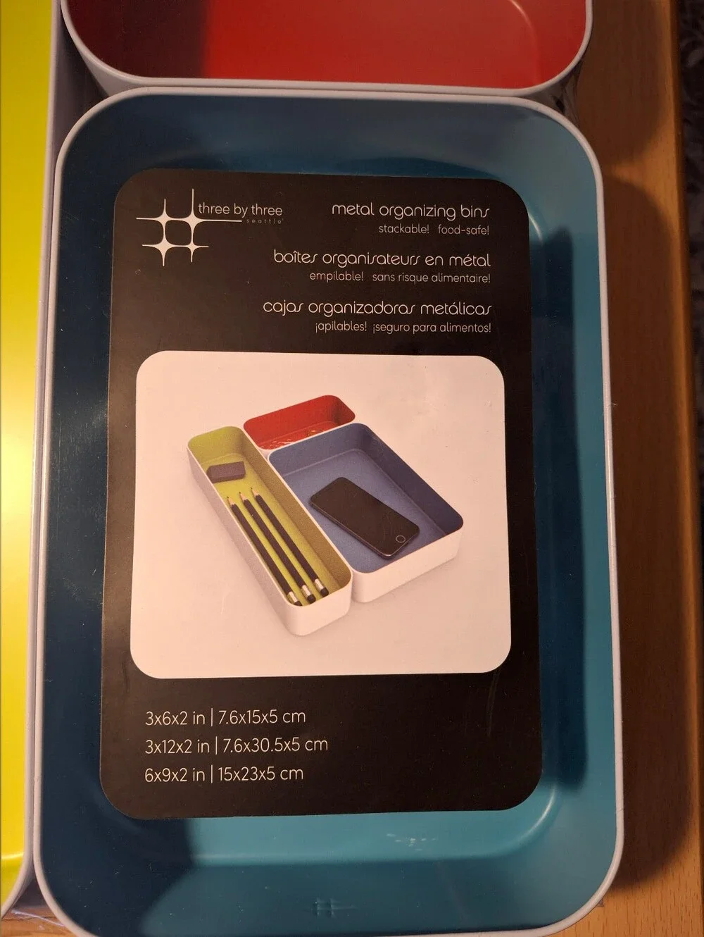 Three By Three Seattle 3 Piece Drawer Organizers Set 52270
